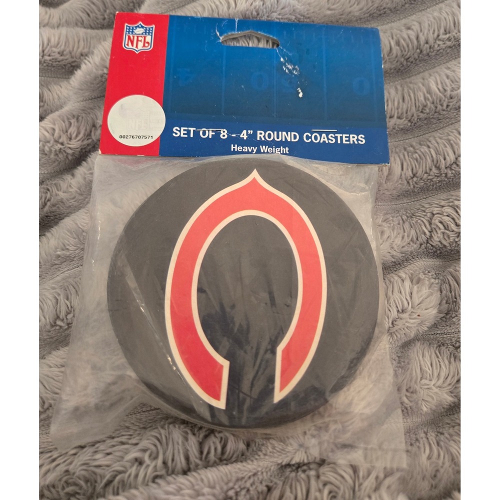 NFL Chicago Bears Set of 8 Round Coasters 4 inch Heavy Weight Boelter Brands